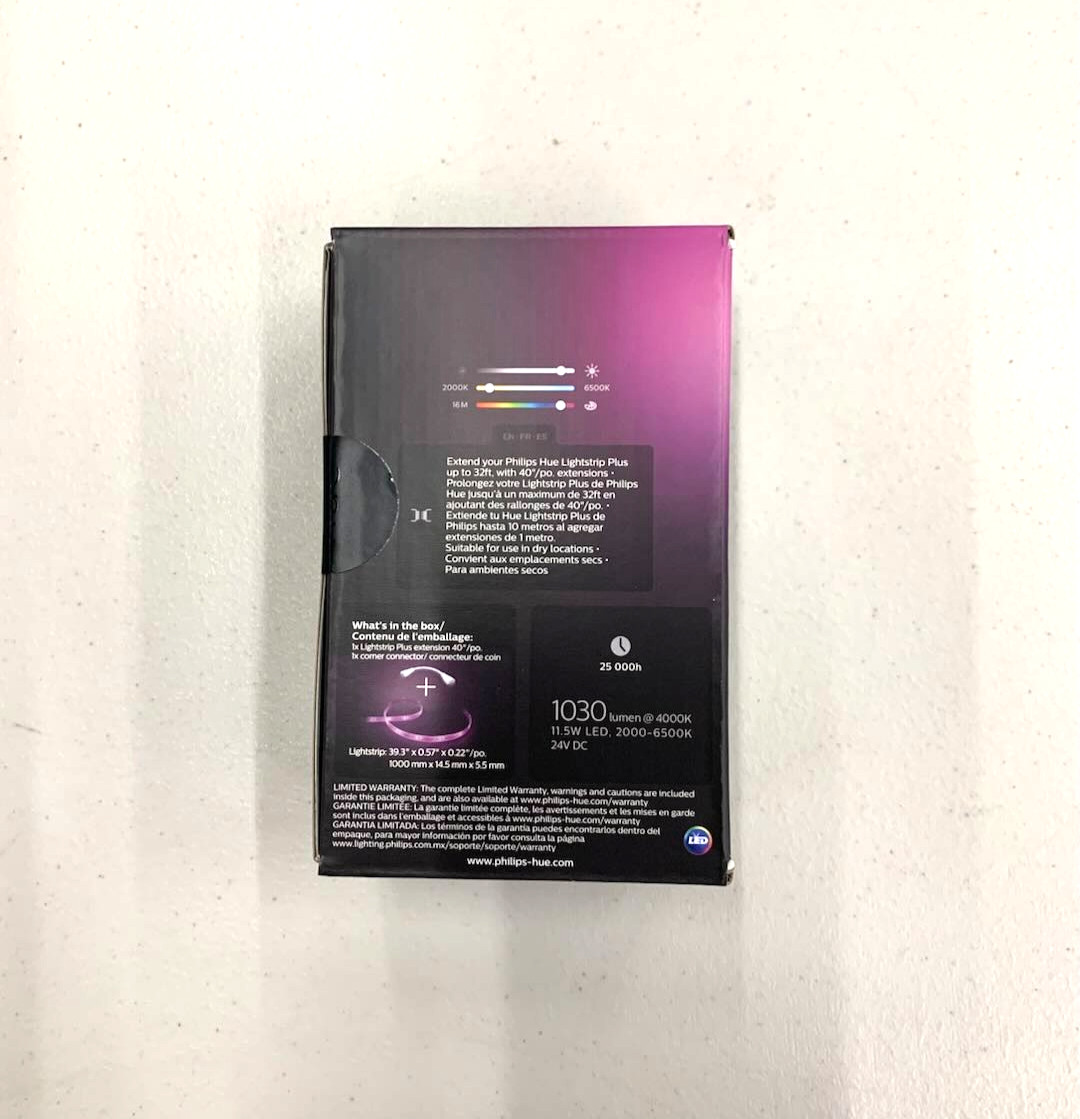 Philips Hue LED Lightstrip Plus Extension 1m 40" White and Color Ambiance 555326