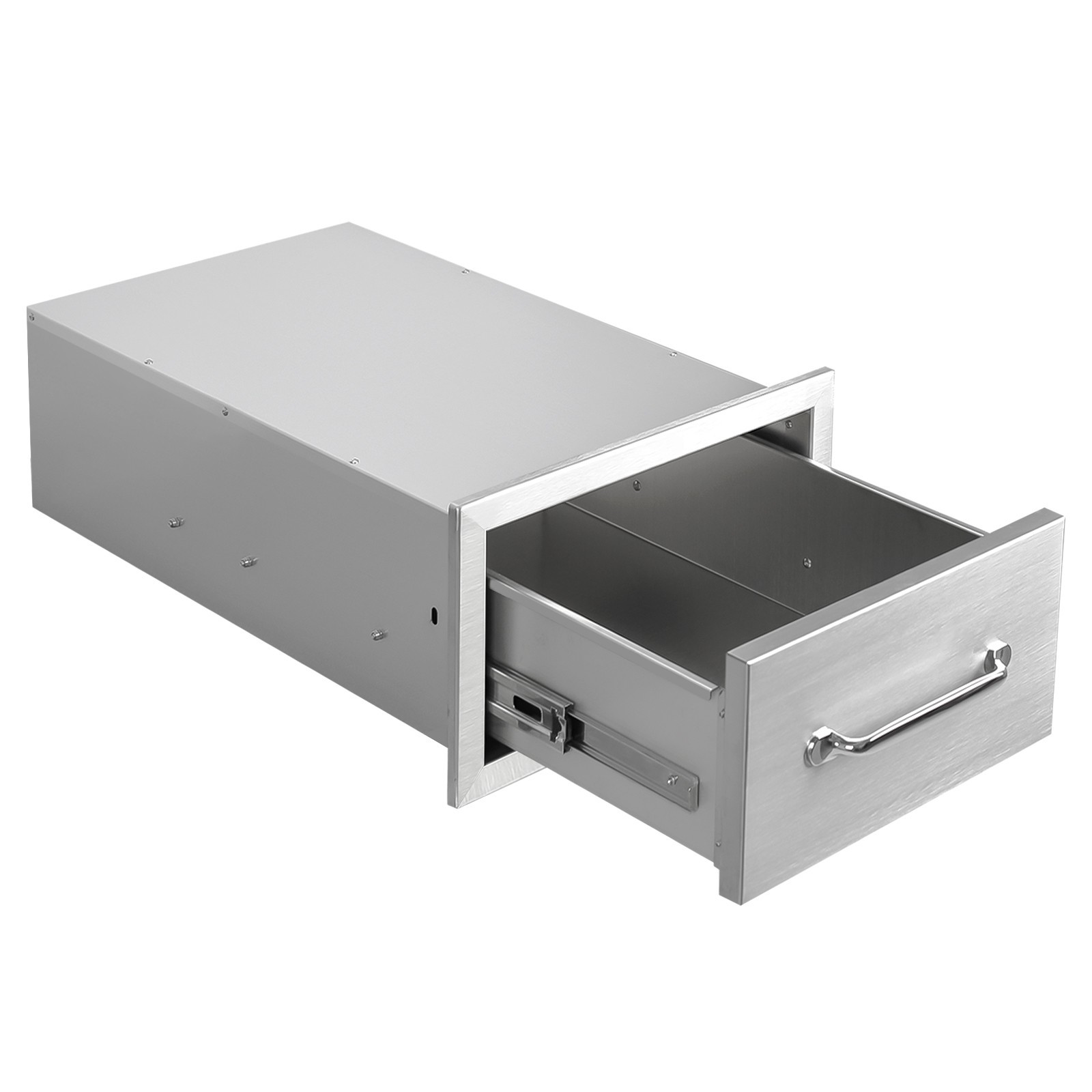 Stainless Outdoor Kitchen Drawers,Flush Mount BBQ Drawers with Handle(Multi-size