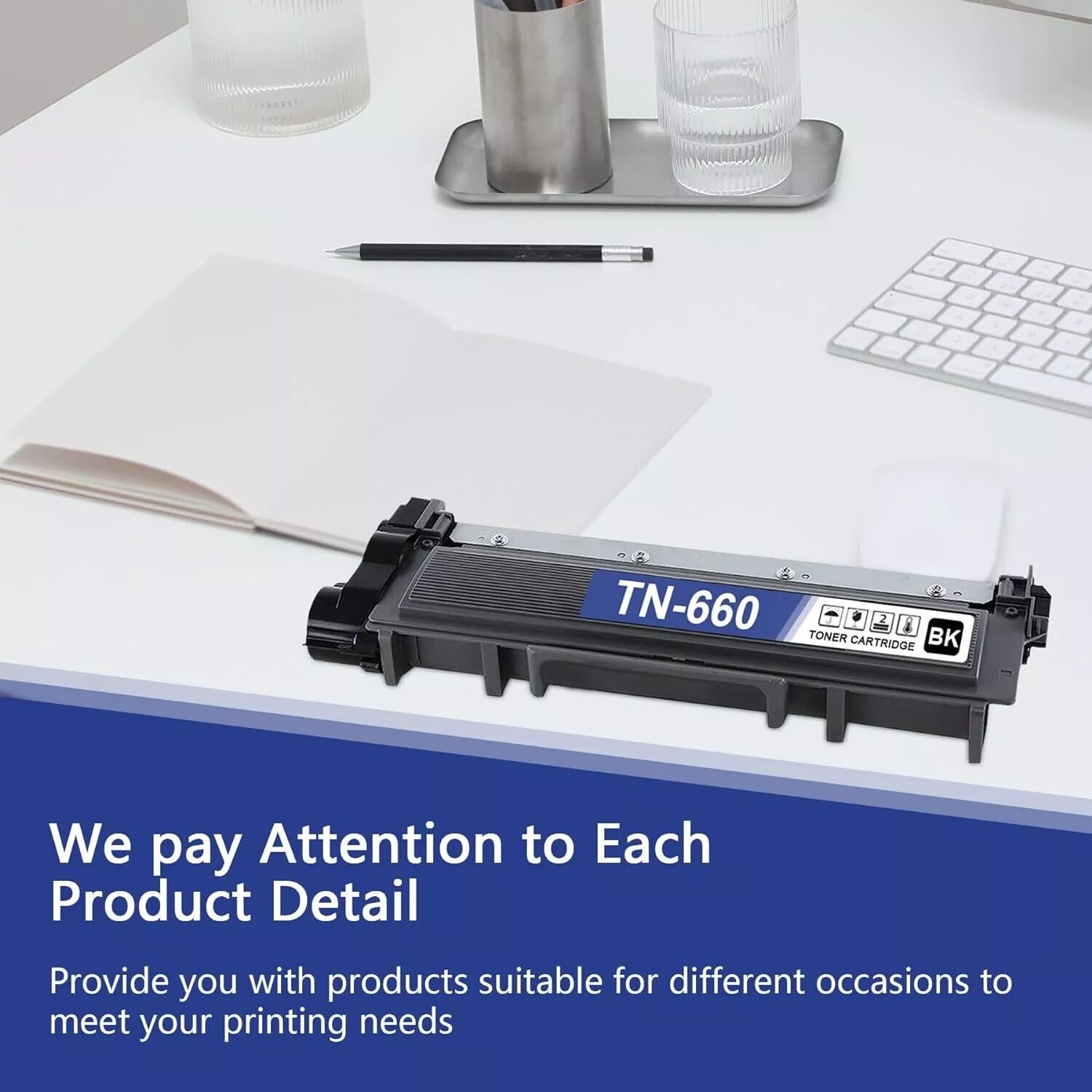 2PK TN660 Toner Cartridge For Brother TN630 MFC-L2700DW MFC-L2740DW DCP-L2540DW