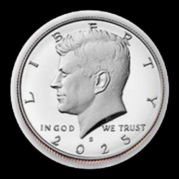2025-S Silver Kennedy Half Dollar Gem Proof Fifty 50c 50 Cents ; 99.9% Silver