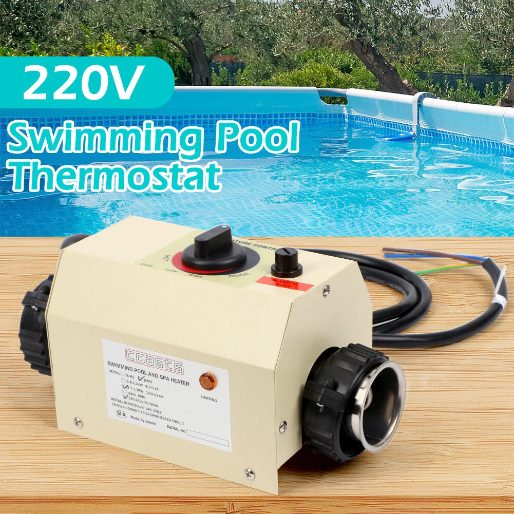 220V SPA Heater Electric Swimming Pool and Heating Tub Water Heater Thermostat