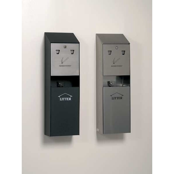 Rubbermaid Commercial Fgr1012ebk Ash Tray, 1-19/32 Gal., Black