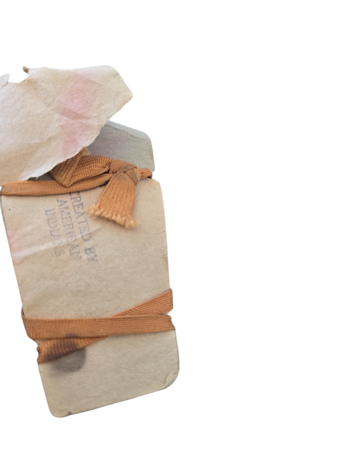 VTG Native American Papoose 3.5" Baby With Brown Blanket on Painted Cradlebaord