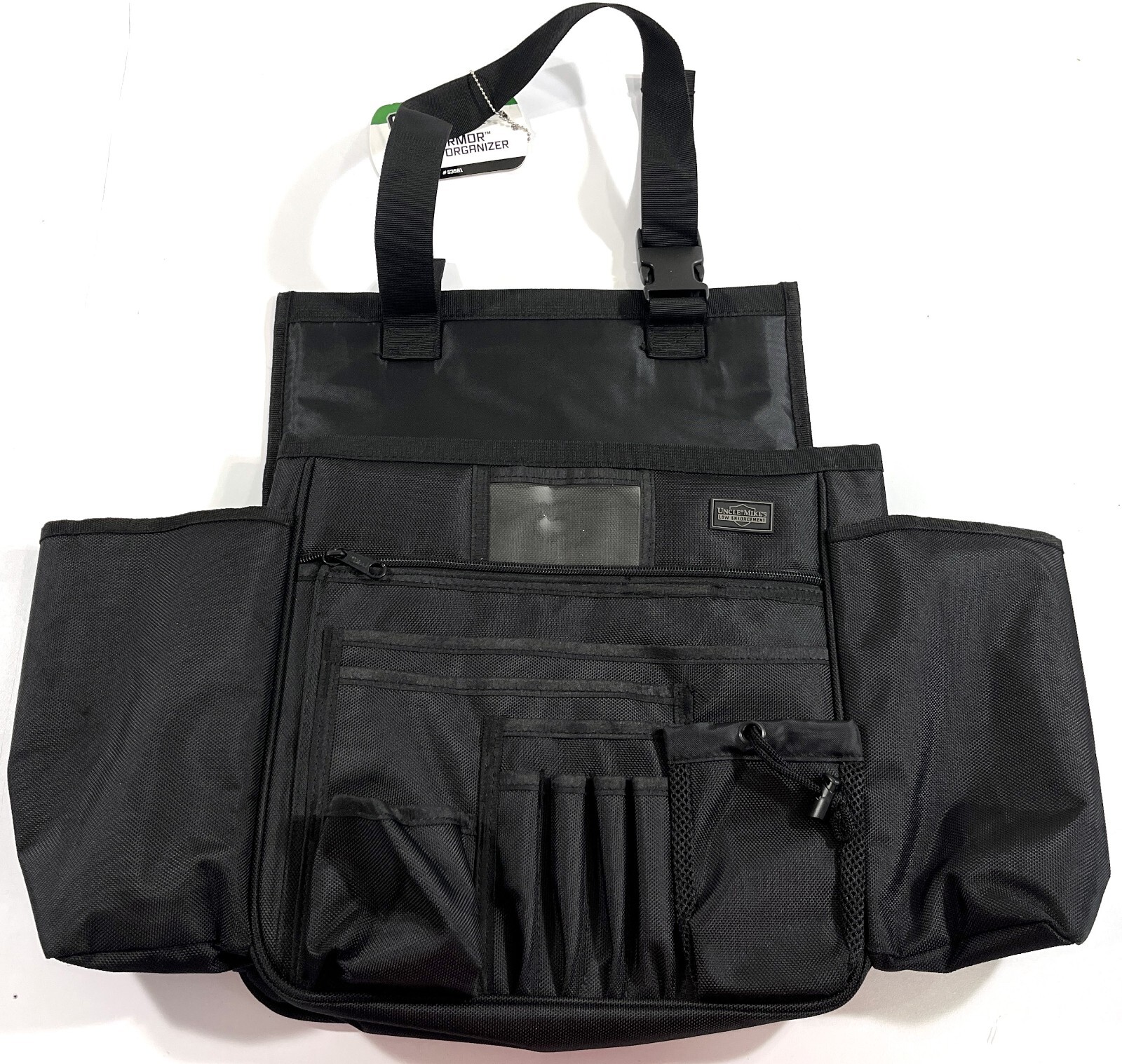 NEW UNCLE MIKE'S EQUIPMENT SIDE ARMOR PATROL CAR SEAT ORGANIZER BAG 53561 BLACK