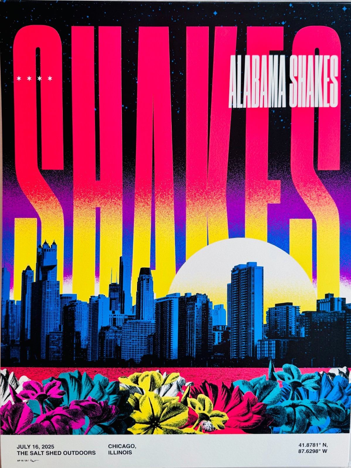 Alabama Shakes Poster – Chicago, IL – July 16, 2025 – The Salt Shed –Zoca AP S/N