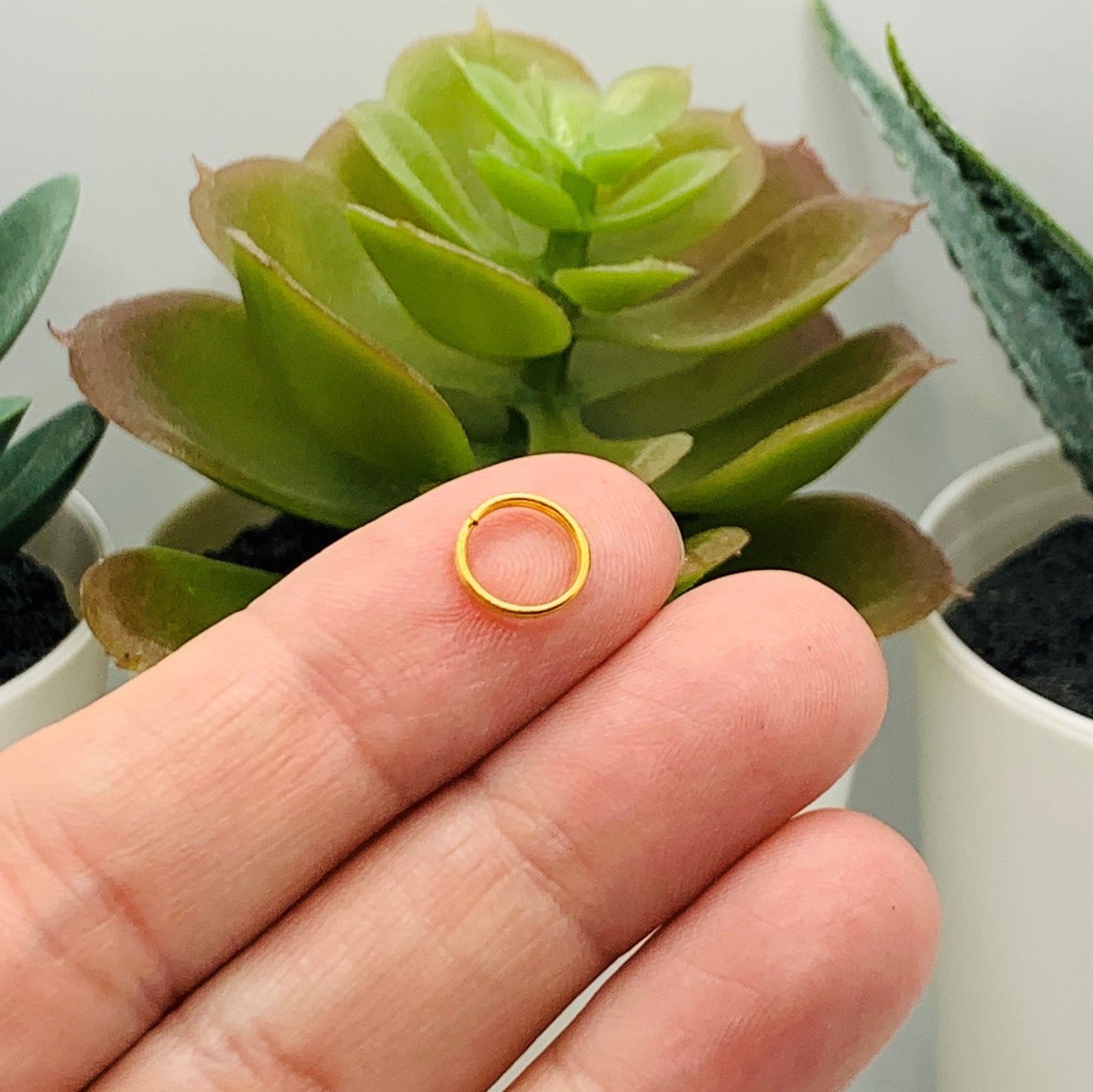 8mm, 21g, Gold Split Double Jump Rings - US Seller