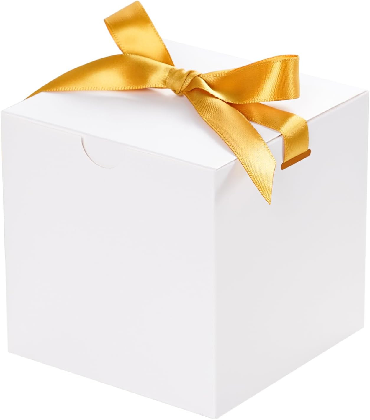 10 Pack 4X4X4 Small Gift Boxes, White Gift Boxes with Lids for Presents, Elegant