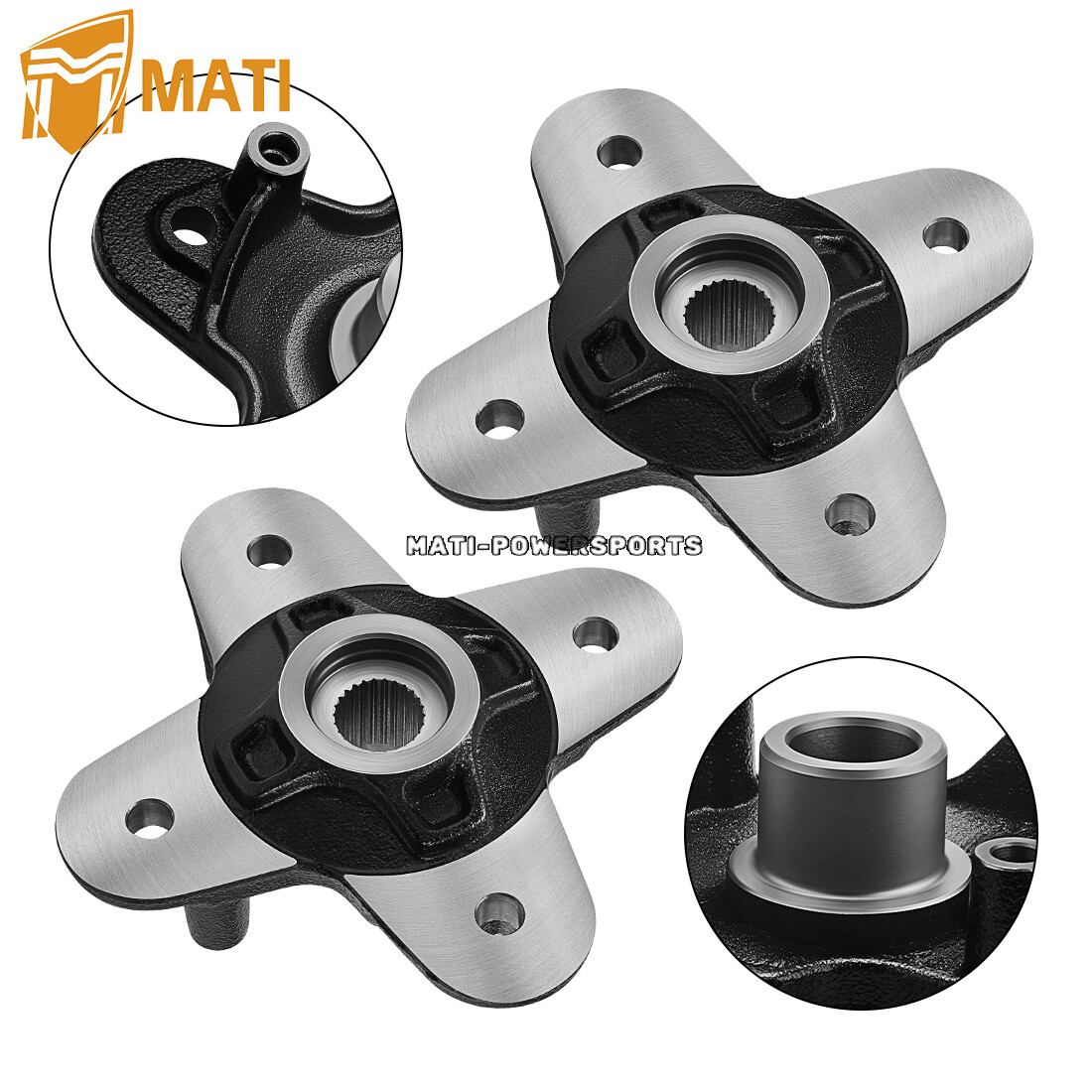 2 X Front or Rear Wheel Hubs & Bearing Studs kits for Polaris RZR 900 2015-2020