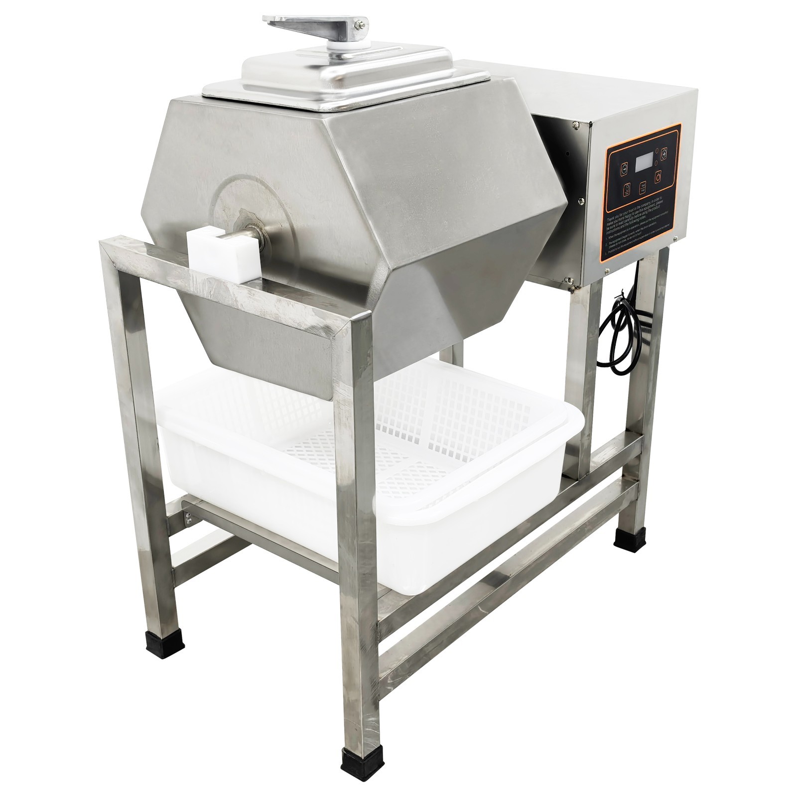 Commercial Meat Tumbler 110V Marinating Machine 38L Stainless Steel Hexagonal Ba