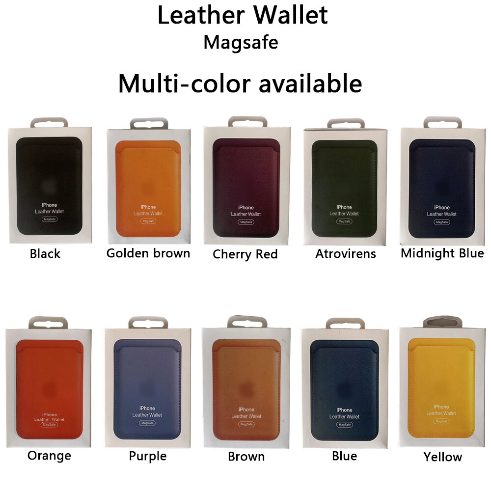 For iPhone 17 16 15 14 13 12 Original Leather MagSafe Wallet Case – (No Box)