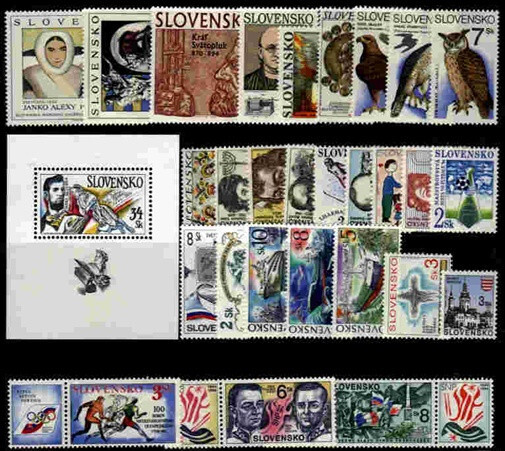SLOVAKIA MNH Complete Year sets 1994  28 Stamps + 1 Souvenir sheet