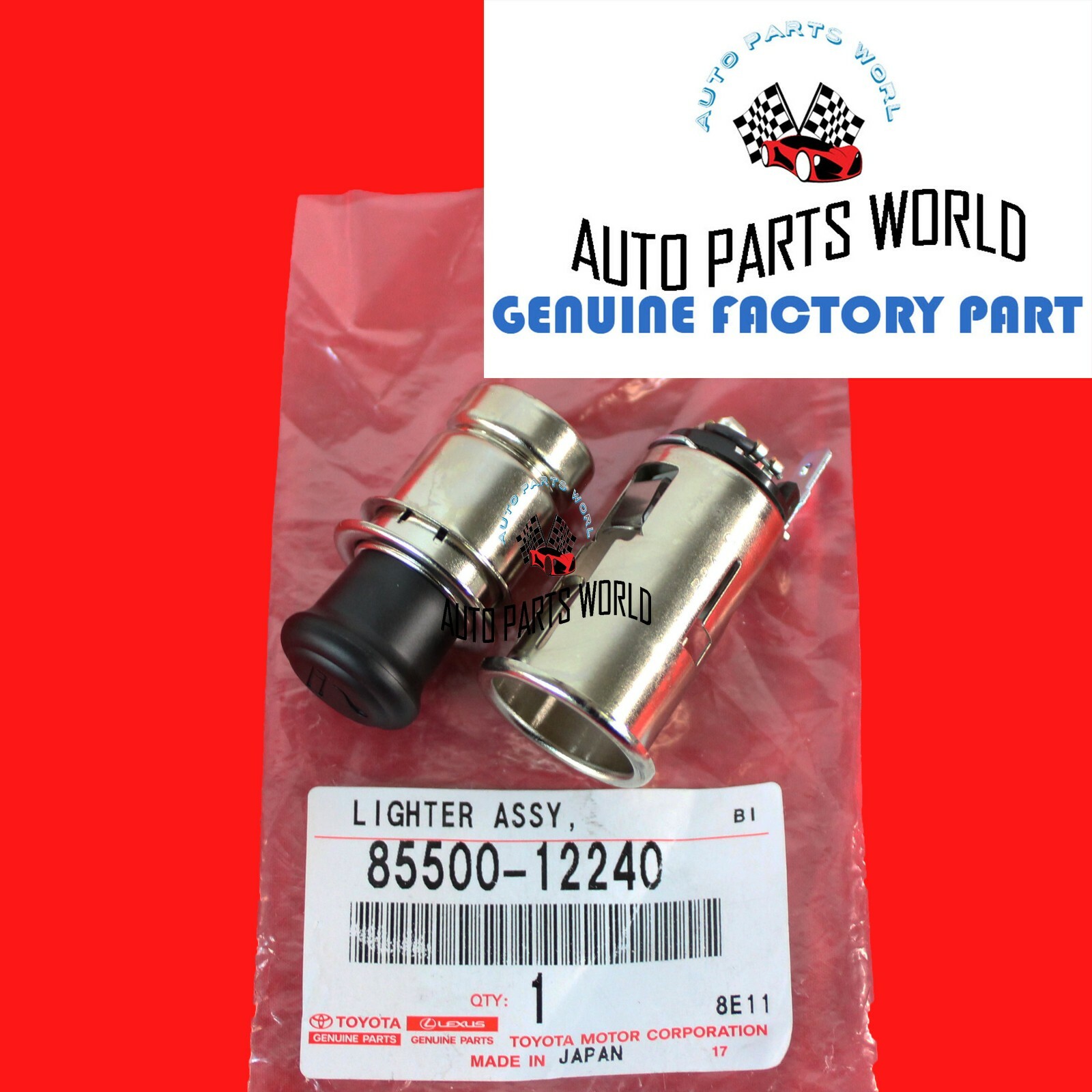 NEW GENUINE OEM LEXUS 2001-2005 IS300 CIGARETTE LIGHTER & BEZEL STAY SET