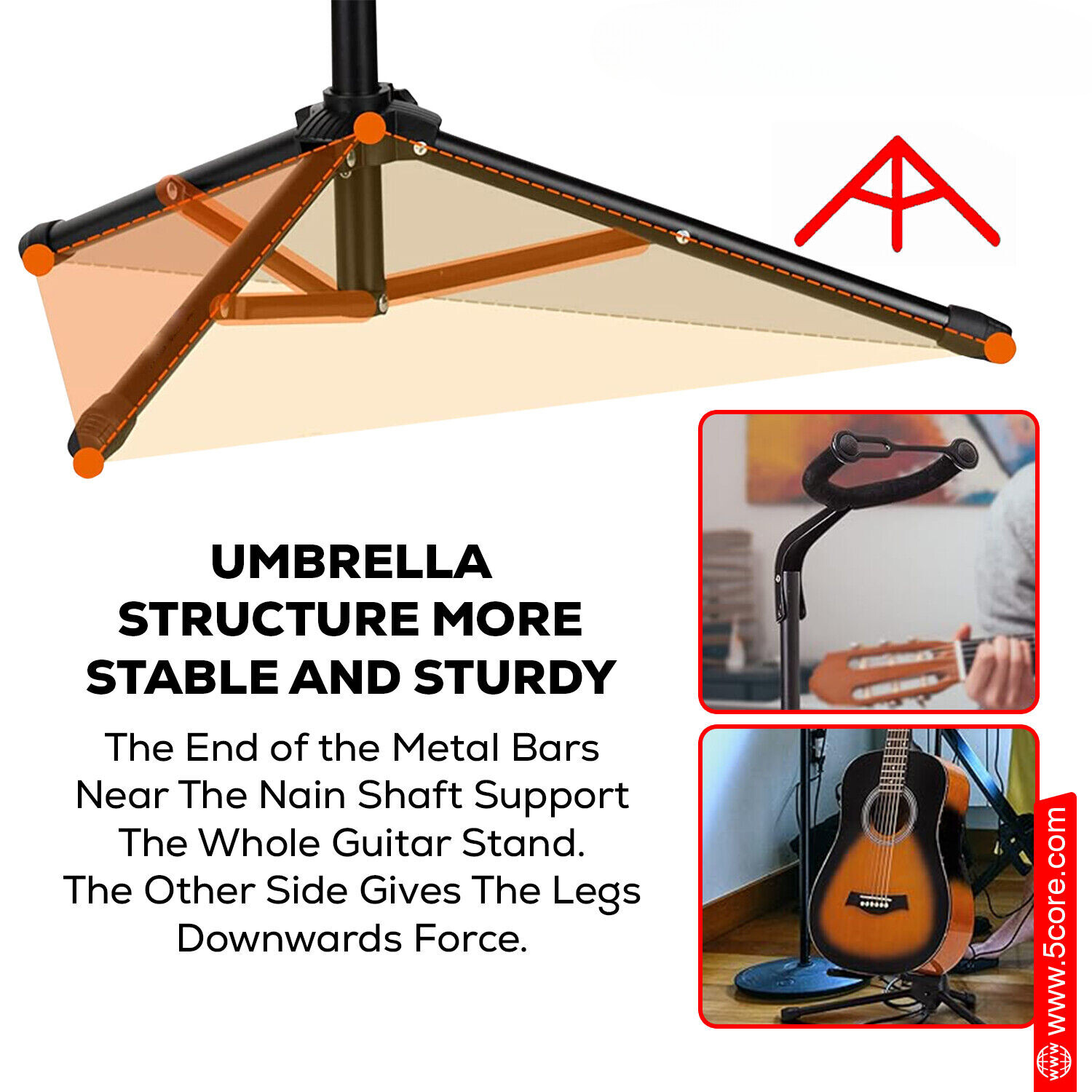 Guitar Stand Floor Adjustable Fold Tripod Acoustic Electric Cello Upright Stand