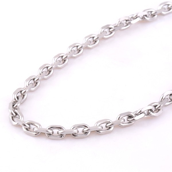 10pcs 3mm Stainless Steel "O" Shape Rolo Link Chain Necklace for Women Men