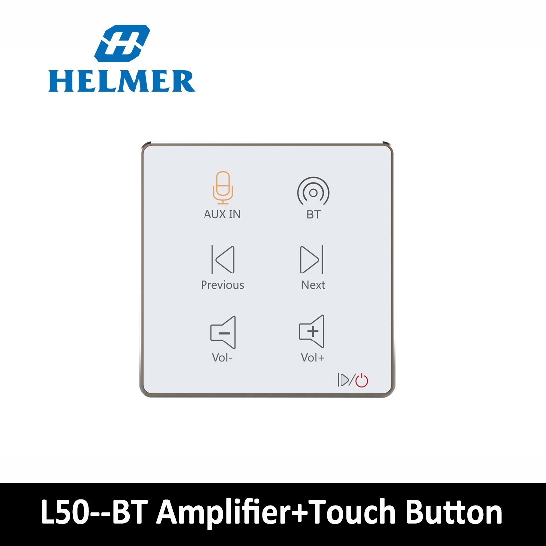 HELMER Integrated In Wall Stereo Audio Amplifier,Wall Mount Audio Receiver L50WT