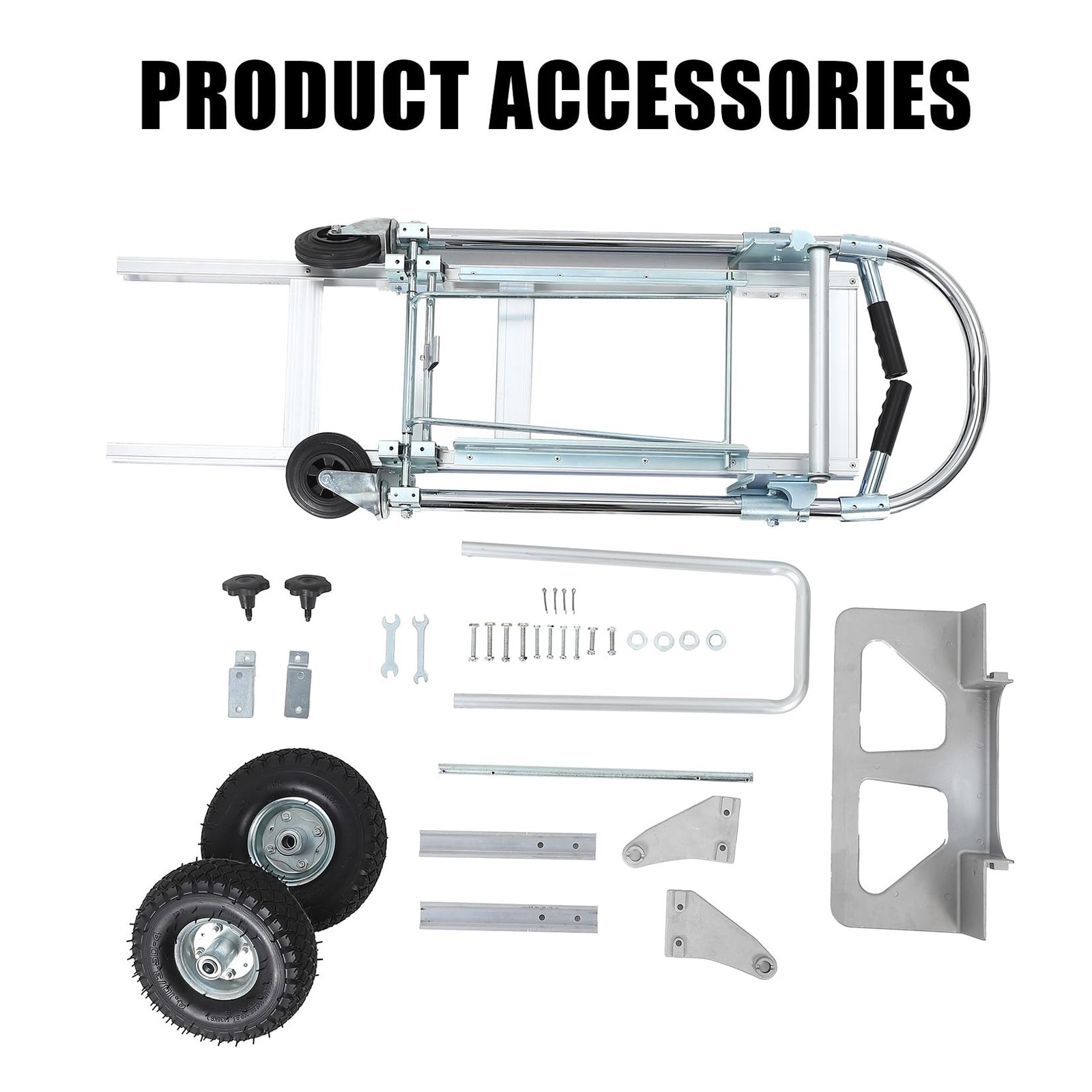 1000 lbs Heavy-Duty Folding Dolly Cart ,3-in-1 Convertible Aluminum Hand Truck