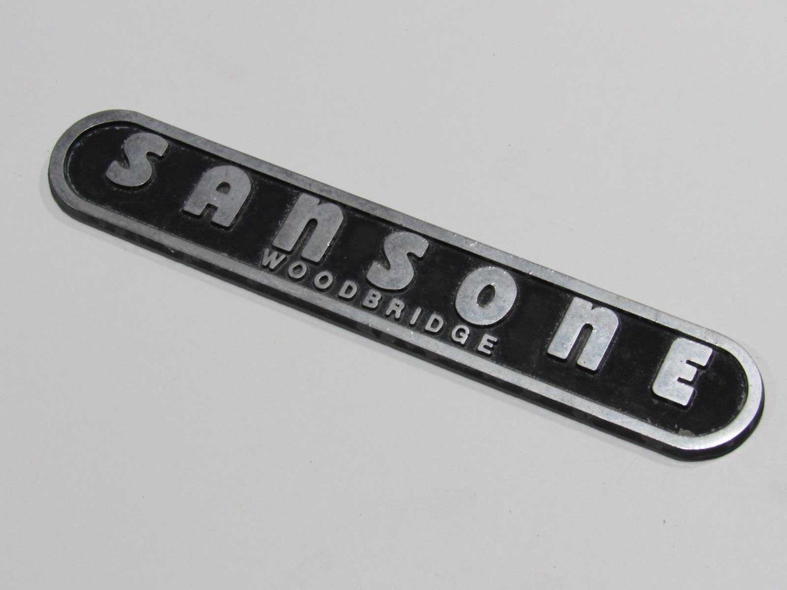 VTG Sansone Chrysler Woodbridge New Jersey Metal Dealership Badge Emblem Tag NJ