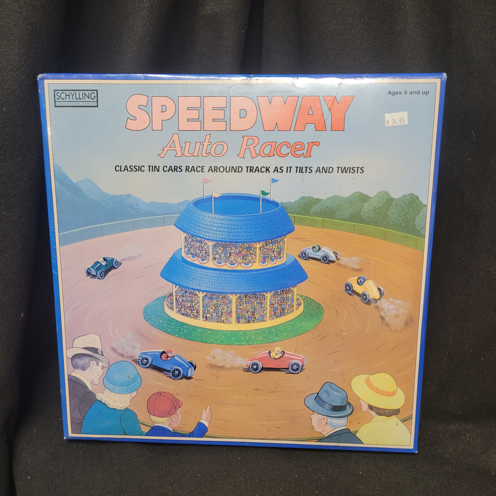Retro Schylling Speedway Auto Racer Tin Racers Game Toy SEALED
