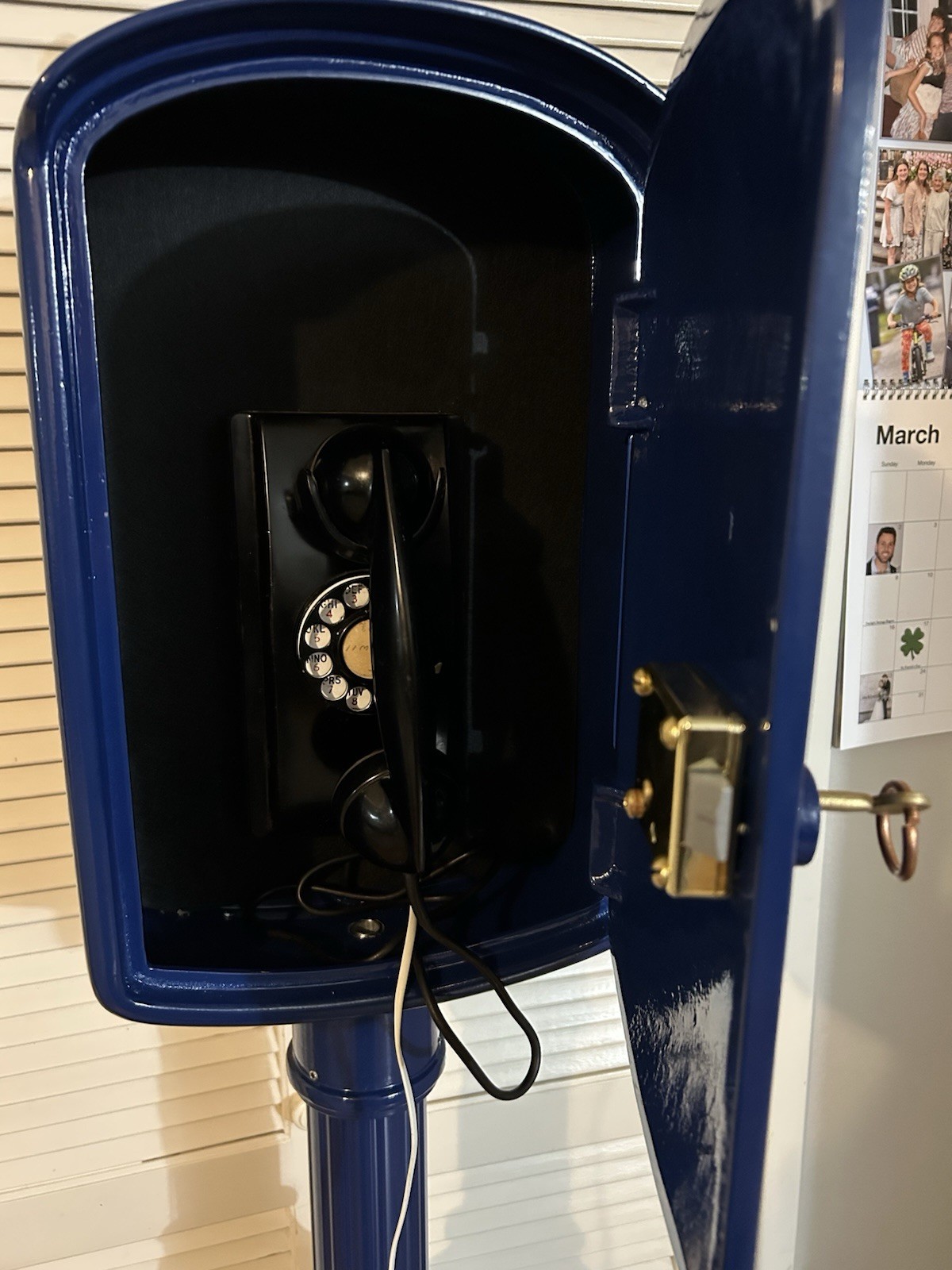 Gamewell Police Call Box With Matching Pedestal And Brass Eagle