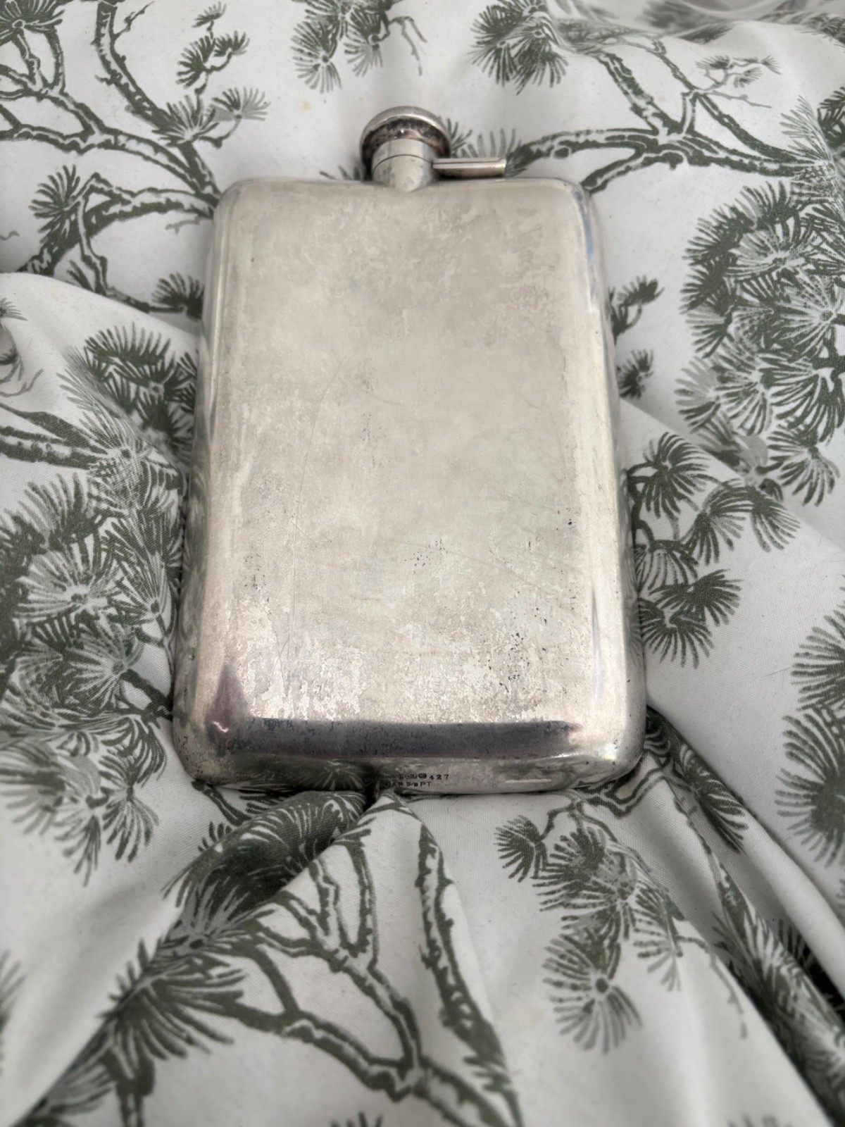 Sterling Silver Large Flask 6.7 Troy Ounces