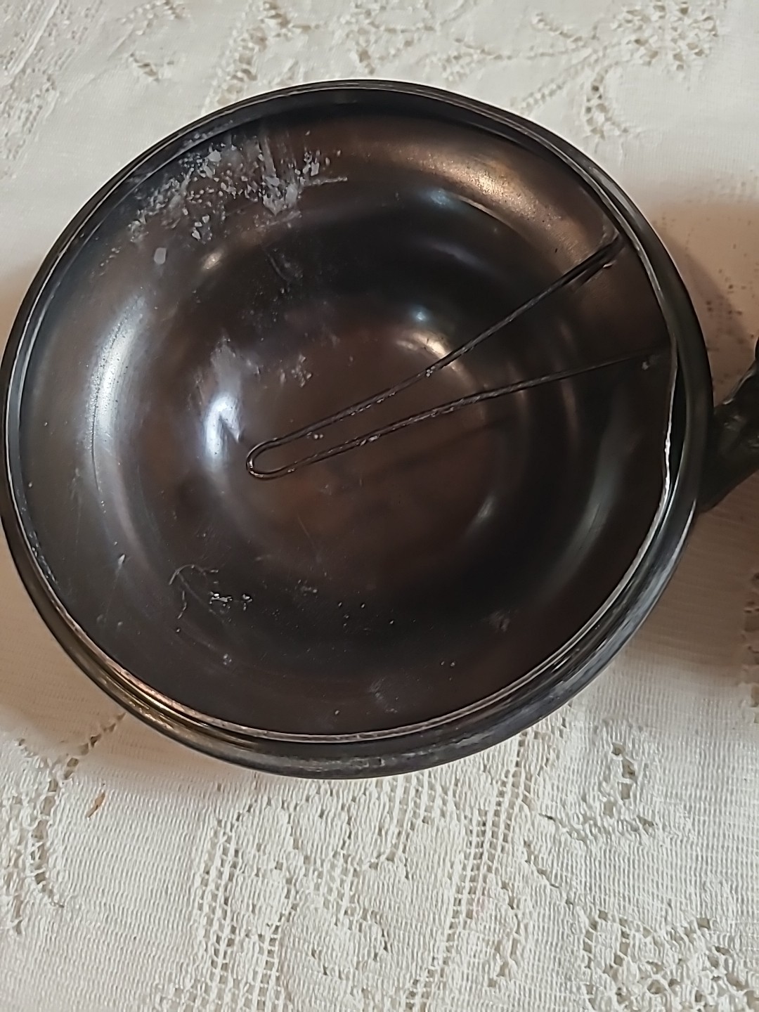 Antique Benedict Silverplate Tobacco Holder Two Piece Tobacco Pipe Lidded