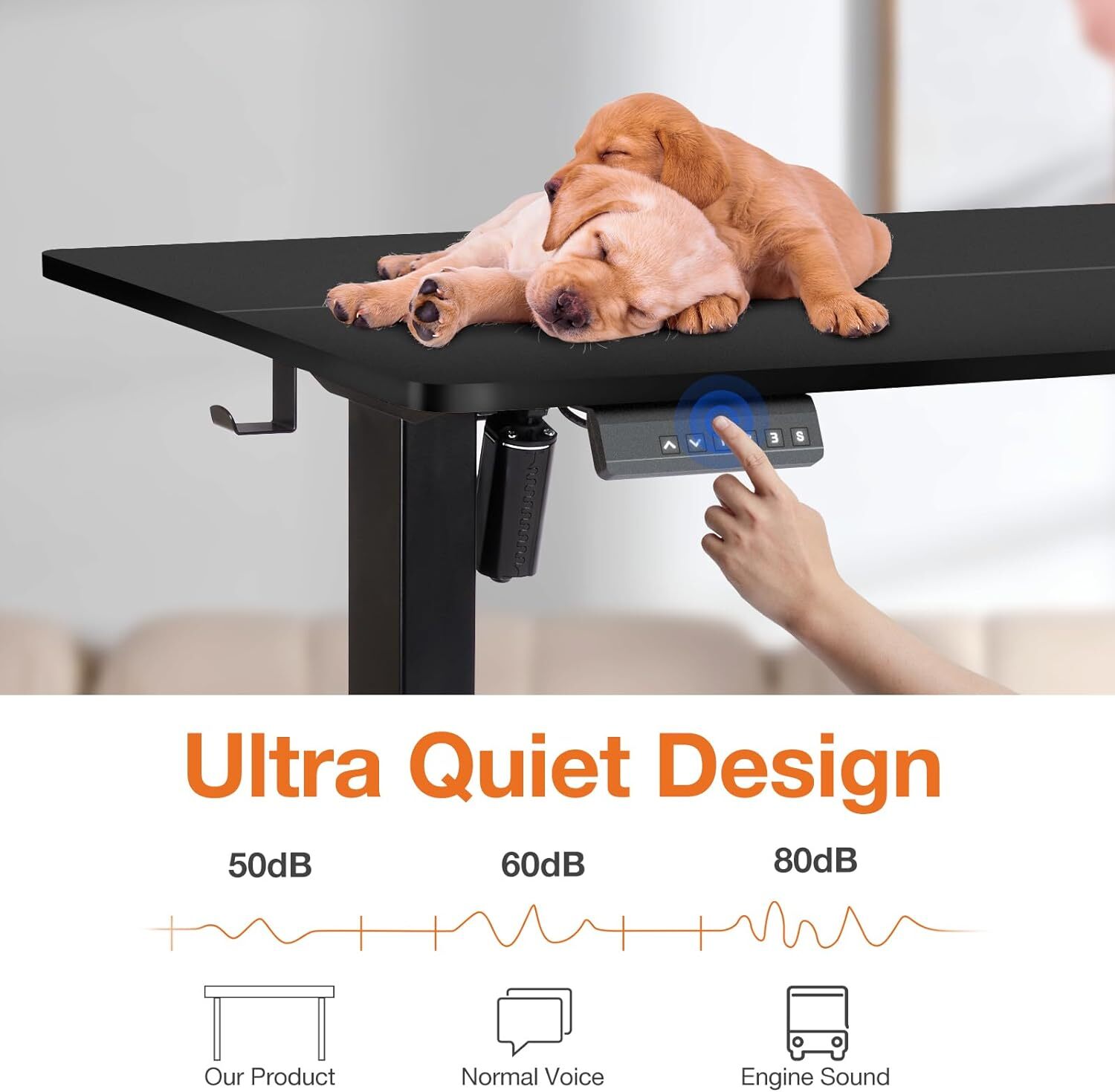 Electric Standing Desk Home Office Height Adjustable Computer Ergonomic Table