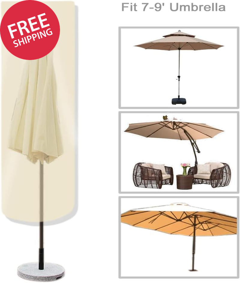 420D Oxford Patio Umbrella Cover Straight Pole Market Parasol Waterproof Guard