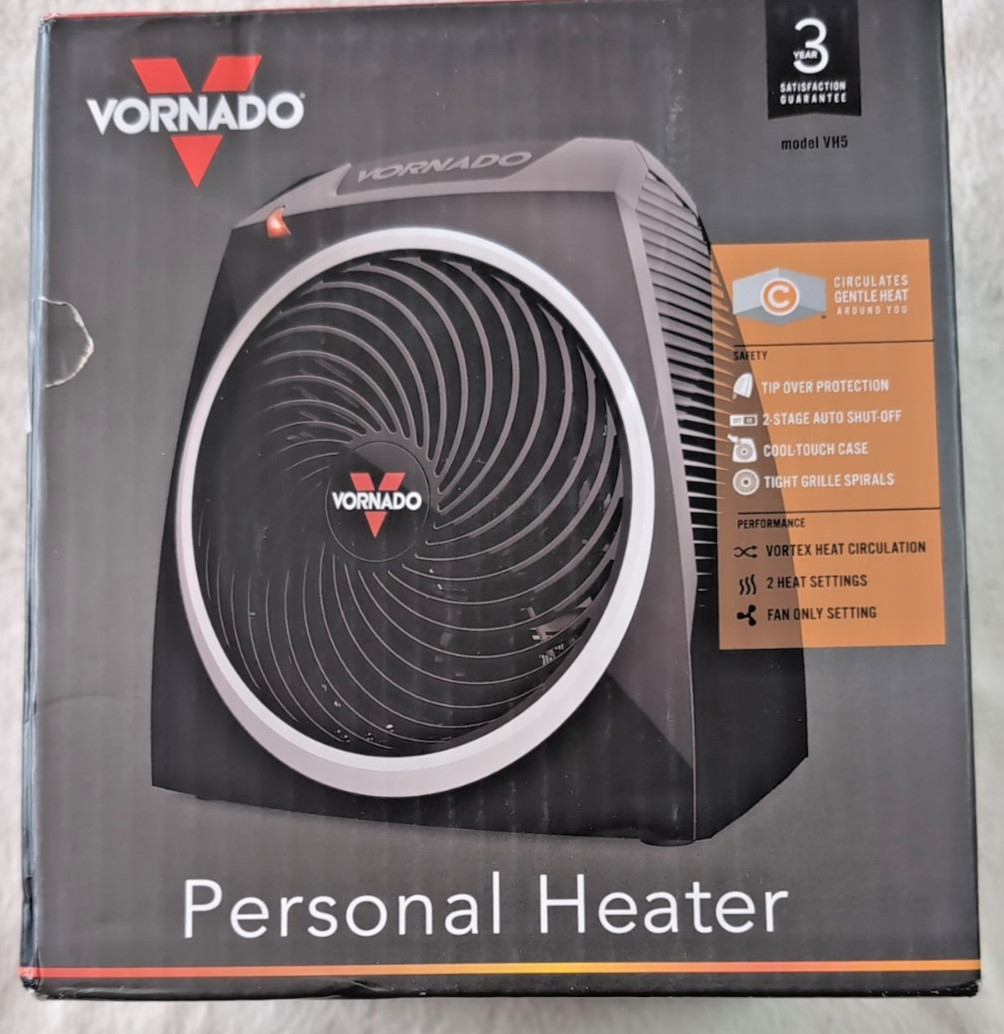 NEW - Vornado Vh5 375/750W Electric Personal Heater -S&H PAID BY US