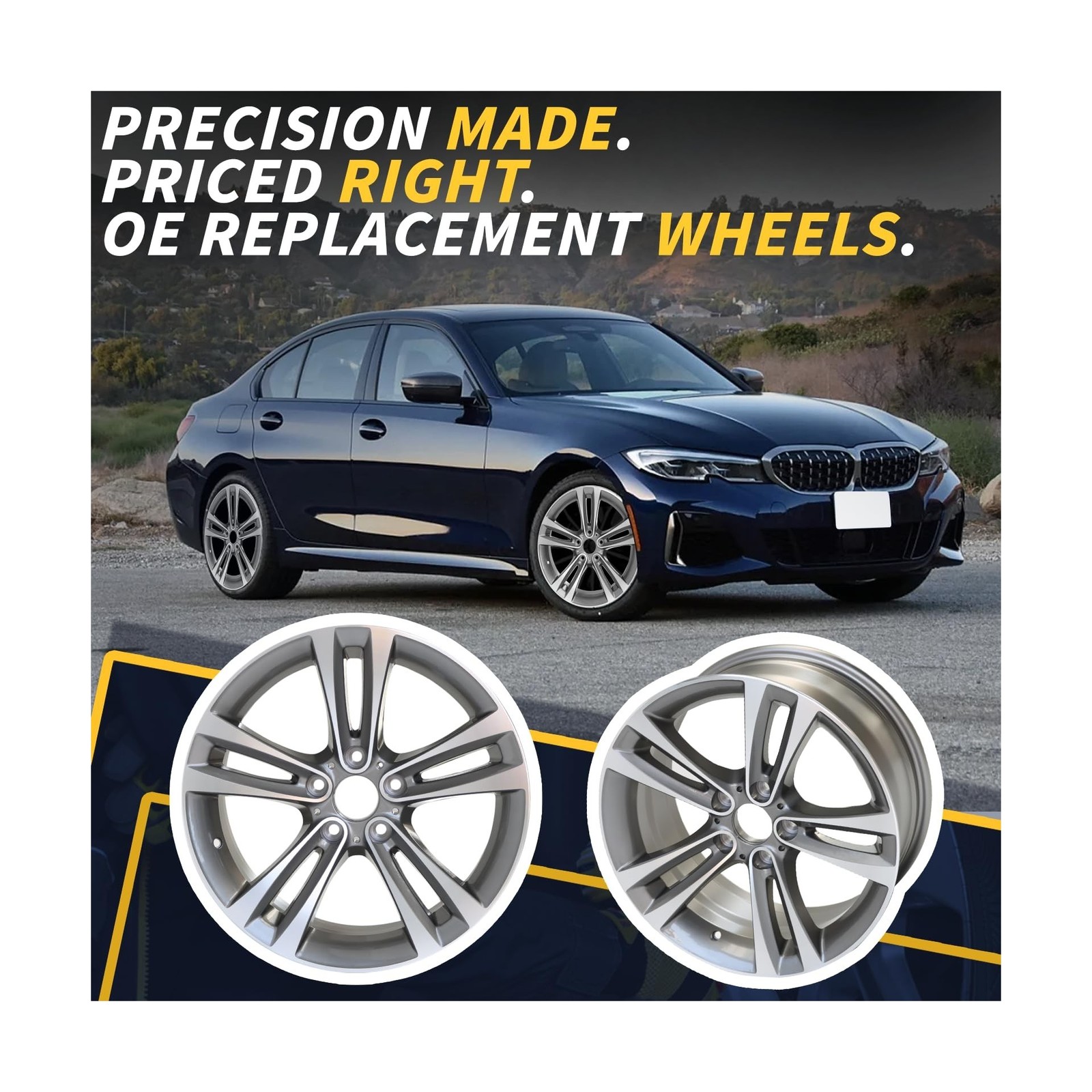 18" X 8" Wheel Rim Fits for BMW 3 Series 4 Series OEM Design Wheel 18" 18x8 M...