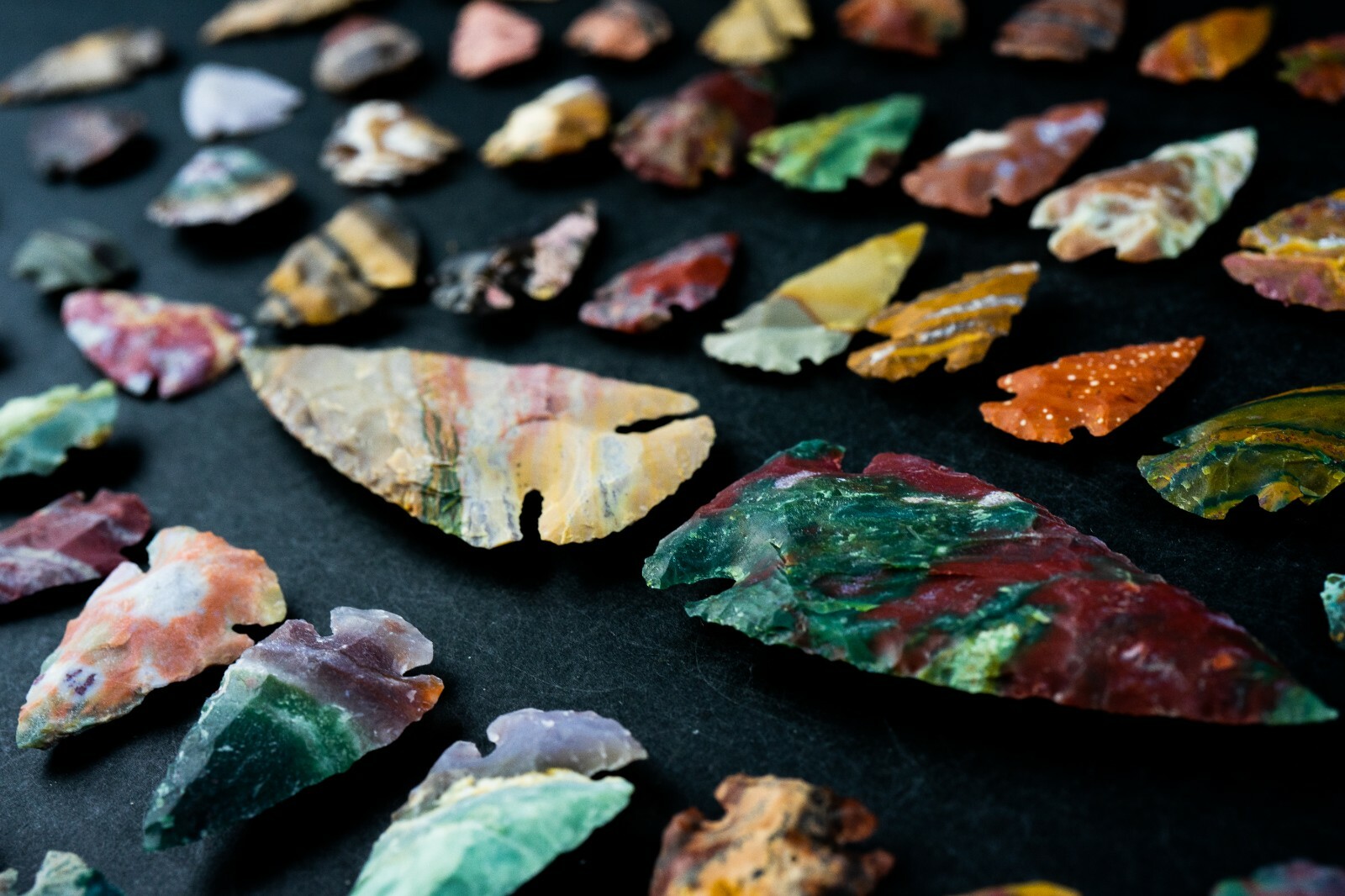 *** 202 pc Flint Arrowhead OH Collection Project Spear Points Knife Blade ***