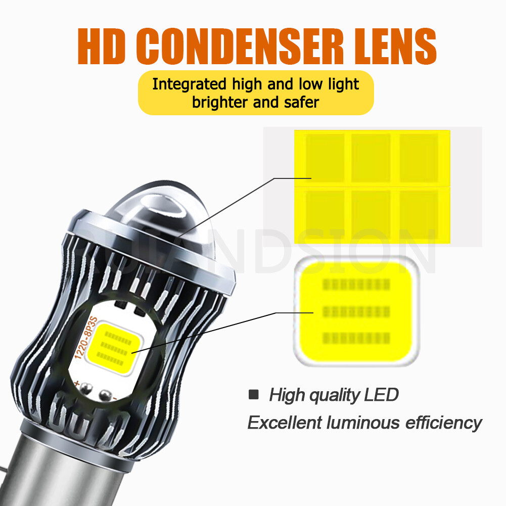 1pc BA20D H6 LED Motorcycle Headlight Bulb S1 S2 Hi Lo Beam DRL Lamp 10-80V