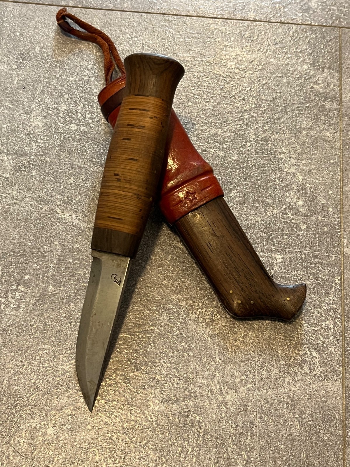 vintage swedish handmade knife puukko by JA hunting fishing camping