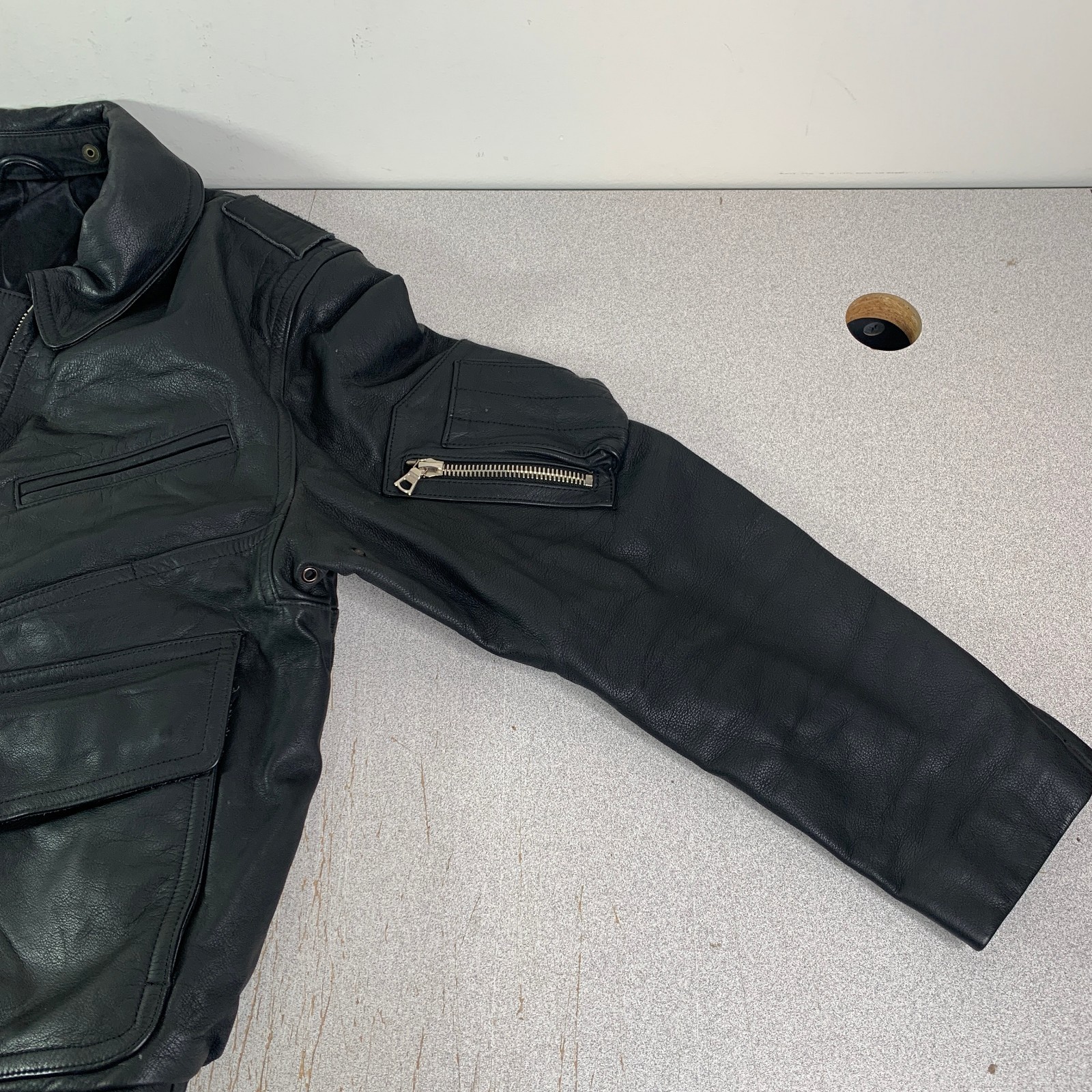 Spieth & Wensky German Polizei Police Leather Motorcycle Jacket RiRi Zip GR 42