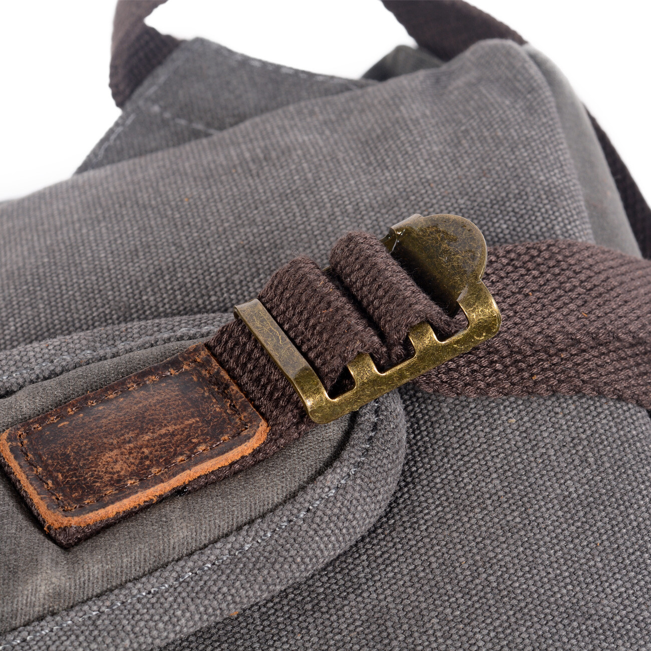 Men Waxed Canvas Leather Backpack Travel Rucksack Camping Hiking School Book Bag
