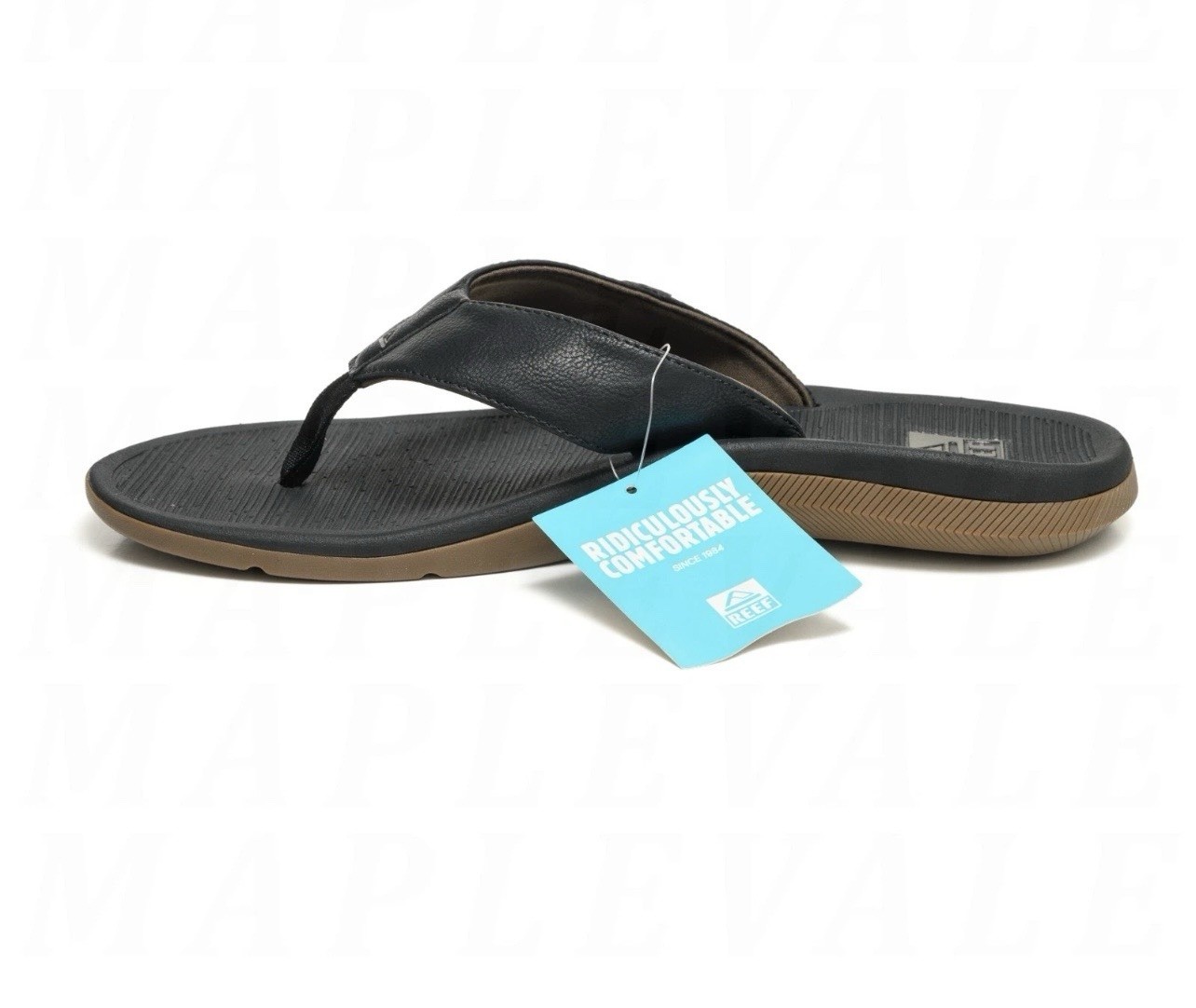 REEF Santa Ana Men's Sandals Beach Flip Flop Cushion Black/Brown CI4650 NWT