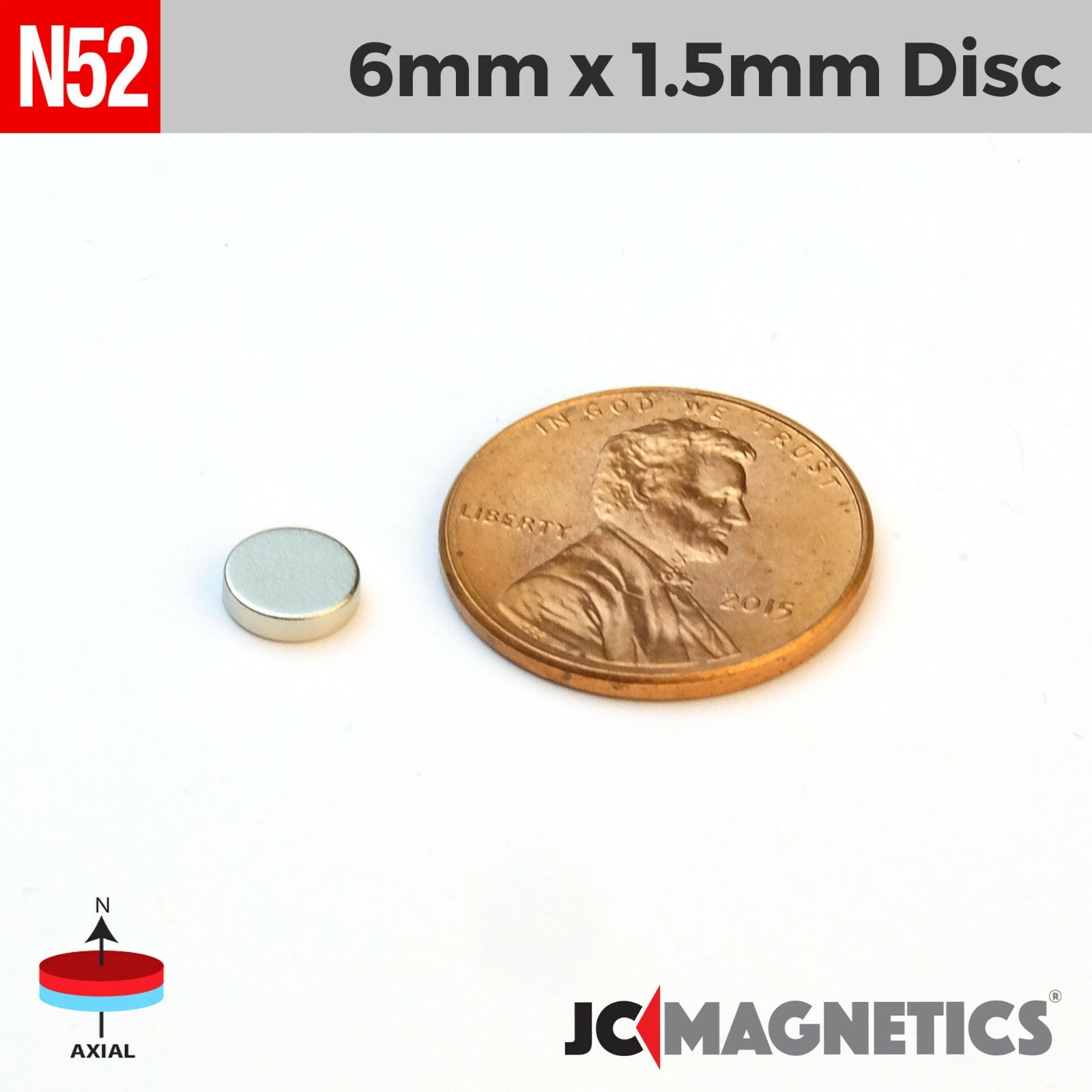 6mm x 1.5mm N52 Super Strong Disc Rare Earth Neodymium Magnet 6x1.5mm