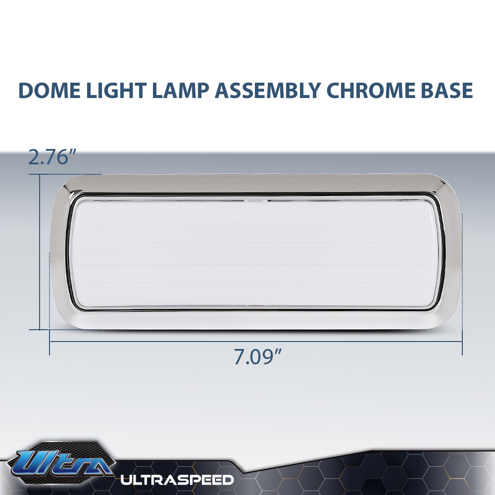 Fit For 1960-1972 Chevy GMC Pickup Truck C/K Chrome Dome Light Lamp Assembly