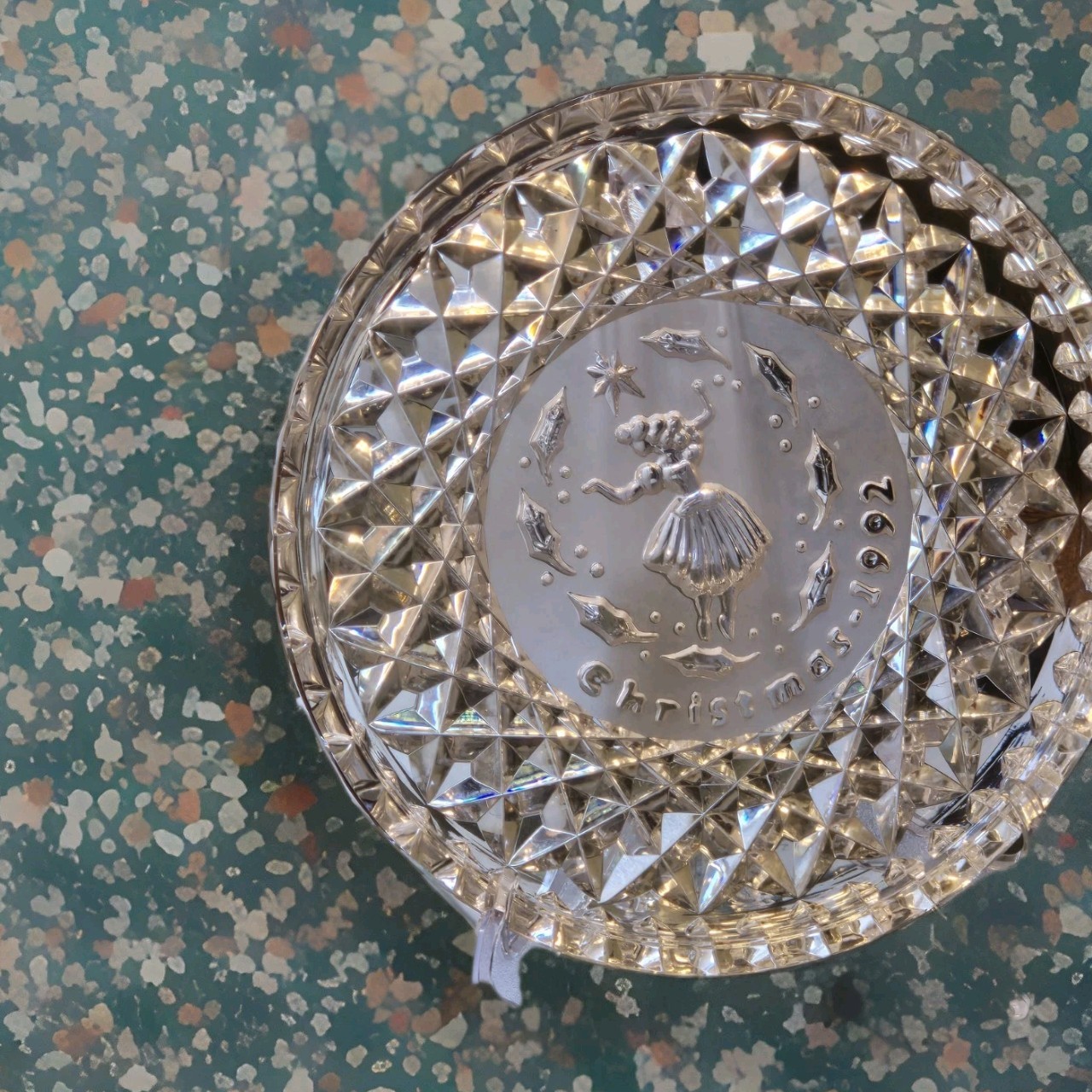 VTG Waterford Cut Crystal 12 Days Of Christmas 8" Diameter Christmas 1989 & 1992