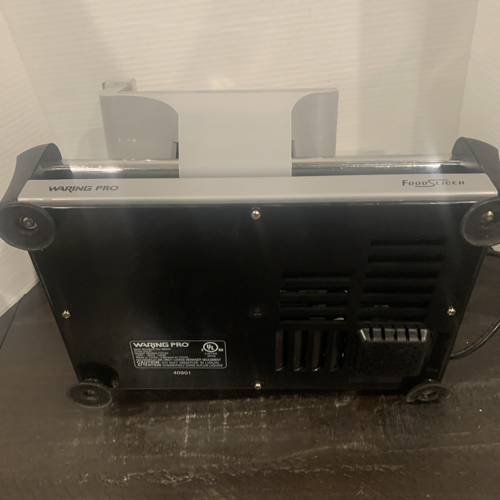 Waring Pro FS150 Professional Electric Food Slicer Premium Coated Steel Aluminum