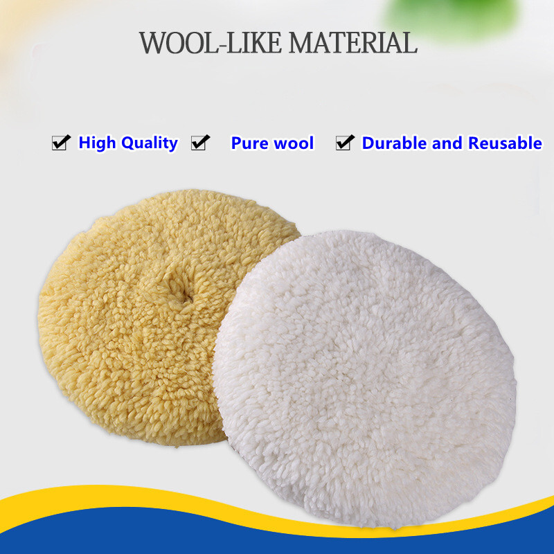 7 inch Wool Buffing Pads100% Natural Wool Double Side Compound Cutting Polishing