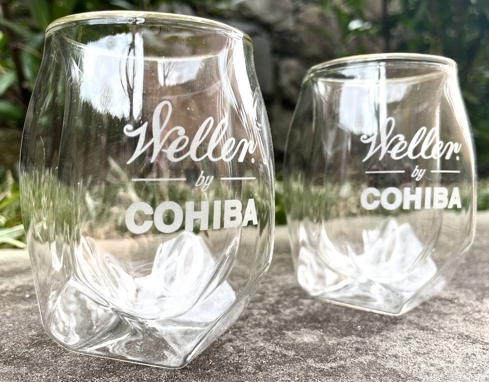 Rare Cohiba Weller Cigars Bourbon Glasses, Set of 2