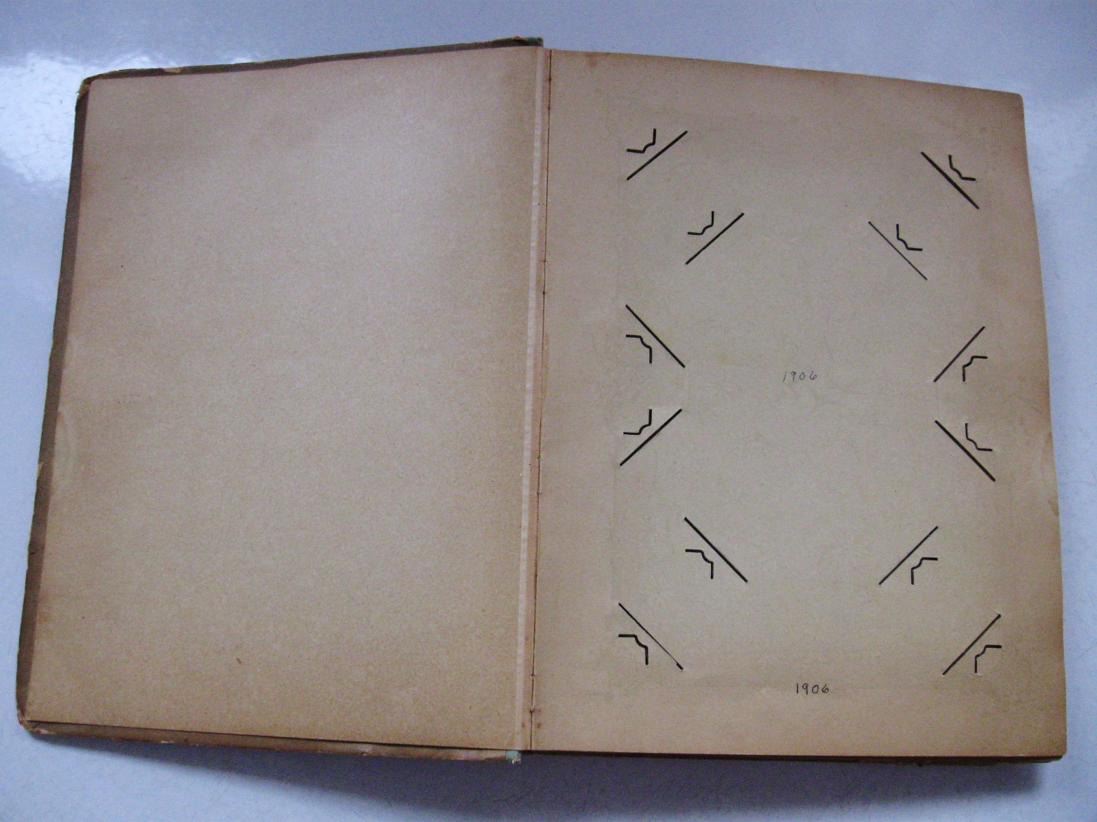 2 EMPTY ANTIQUE POSTCARD ALBUMS