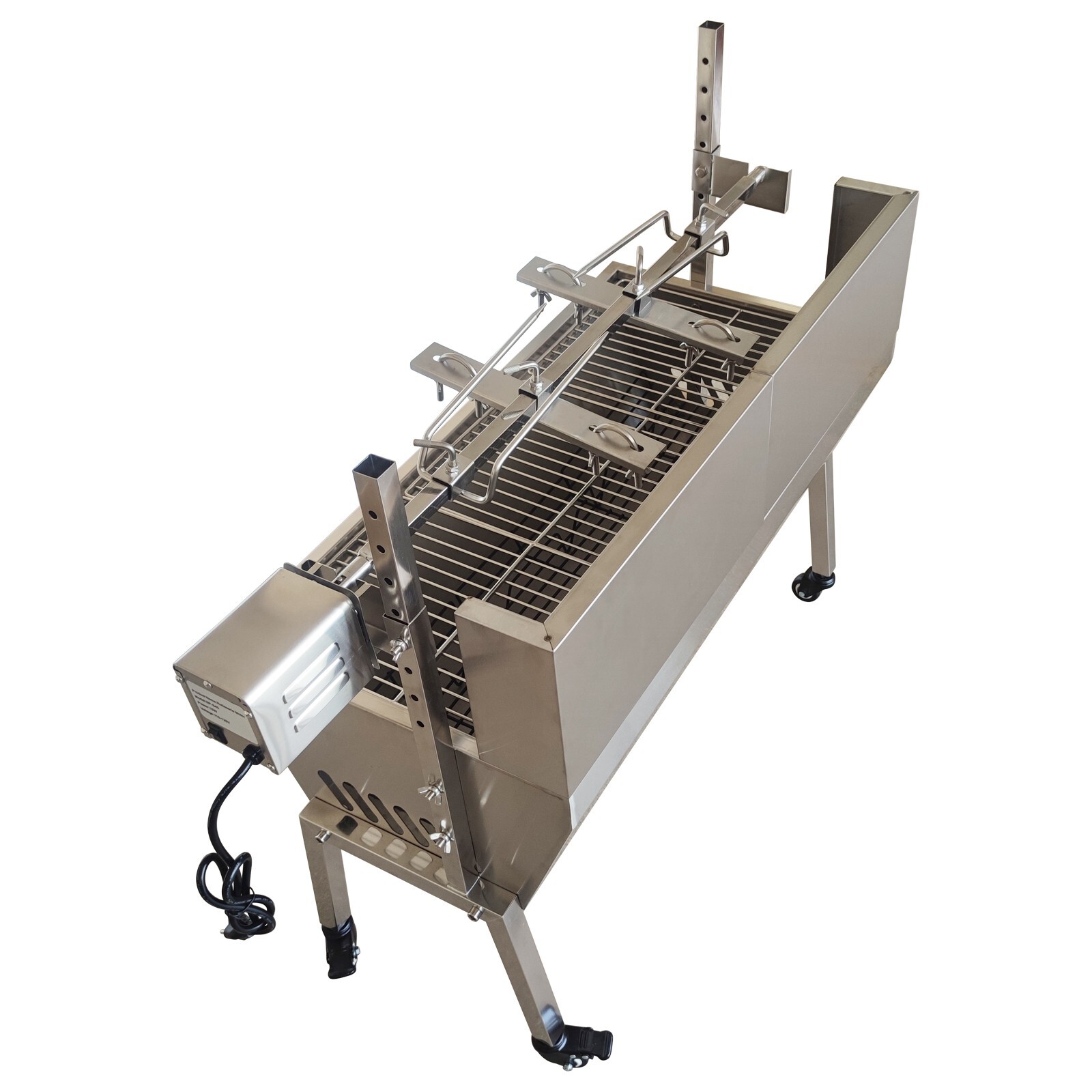 35" BBQ Grill Pig Whole Lamb Grill Motor Rotisserie Kit Electric Spit Roaster