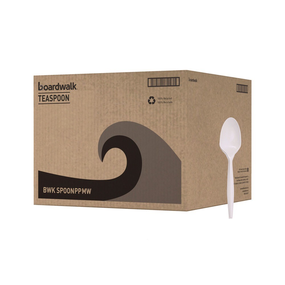 Boardwalk SPOONPPMW Polypropylene Plastic Spoon Cutlery - White (1000/CT) New