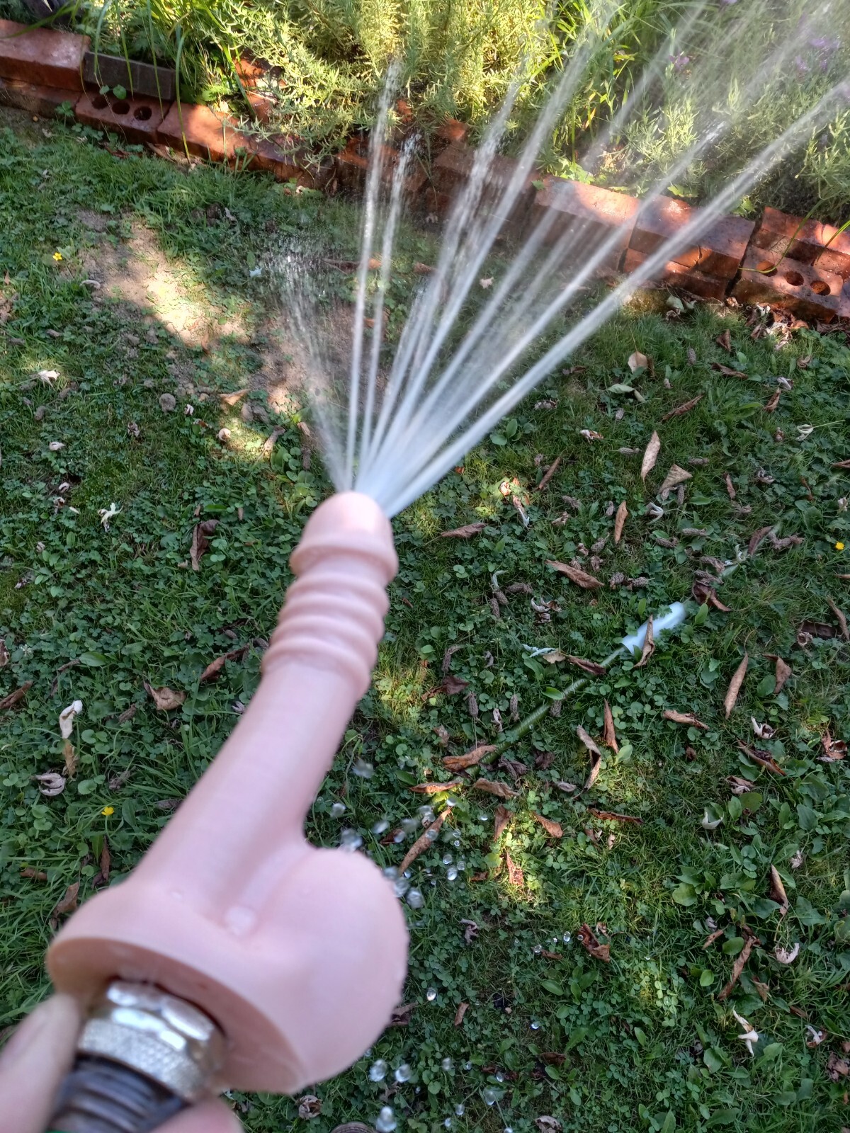 Prank Gift PENIS Garden Water Hose Spray Nozzle Dick Gag Novelty