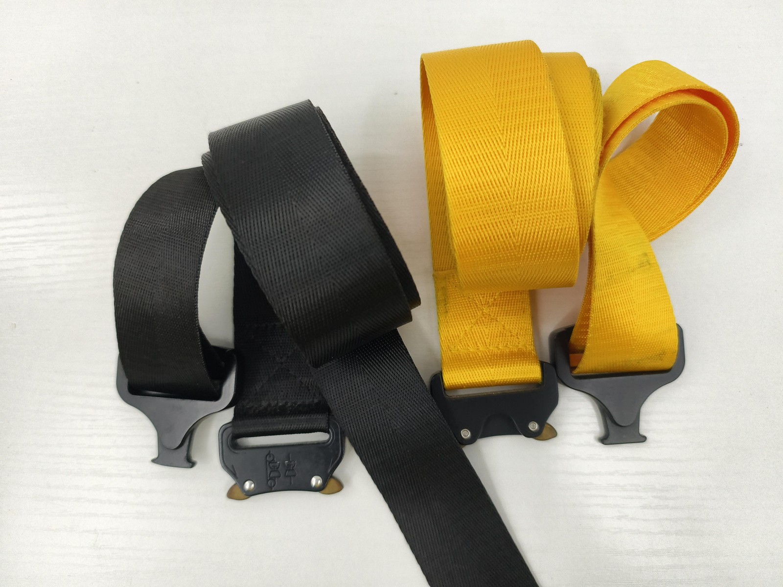 Black and Yellow Quick Release Belt Metal Buckle Dressy Fashion