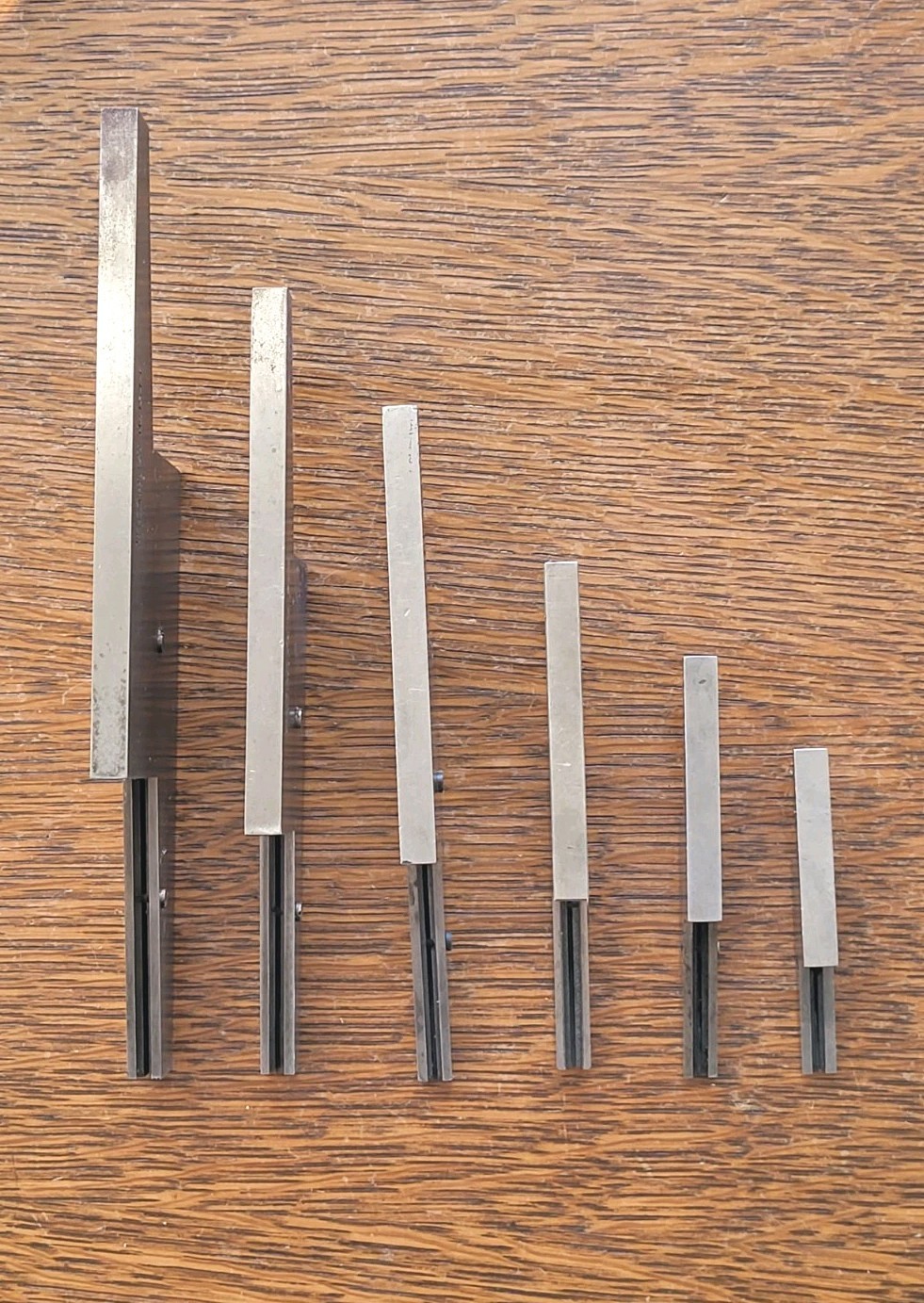 (6) Vintage L. S. Starrett No. 154 Parallels (A-F) Machinist Tools USA