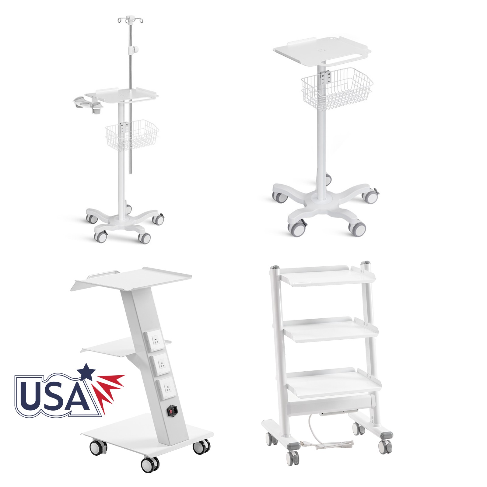 Dental Medical Mobile Trolley Cart for Ultrasound Imaging Scanner Trolley US