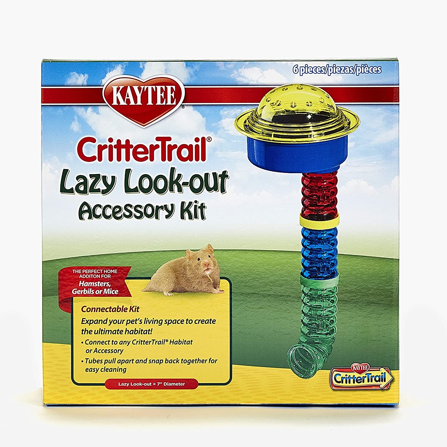 Kaytee CritterTrail Accessory Lazy Look-Out 6 Piece Expansion Accessory Kit