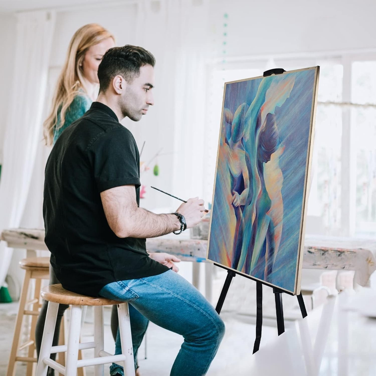 Art Painting Display Artist Easel Stand,Ns Jymb Portable Metal Adjustable Easels